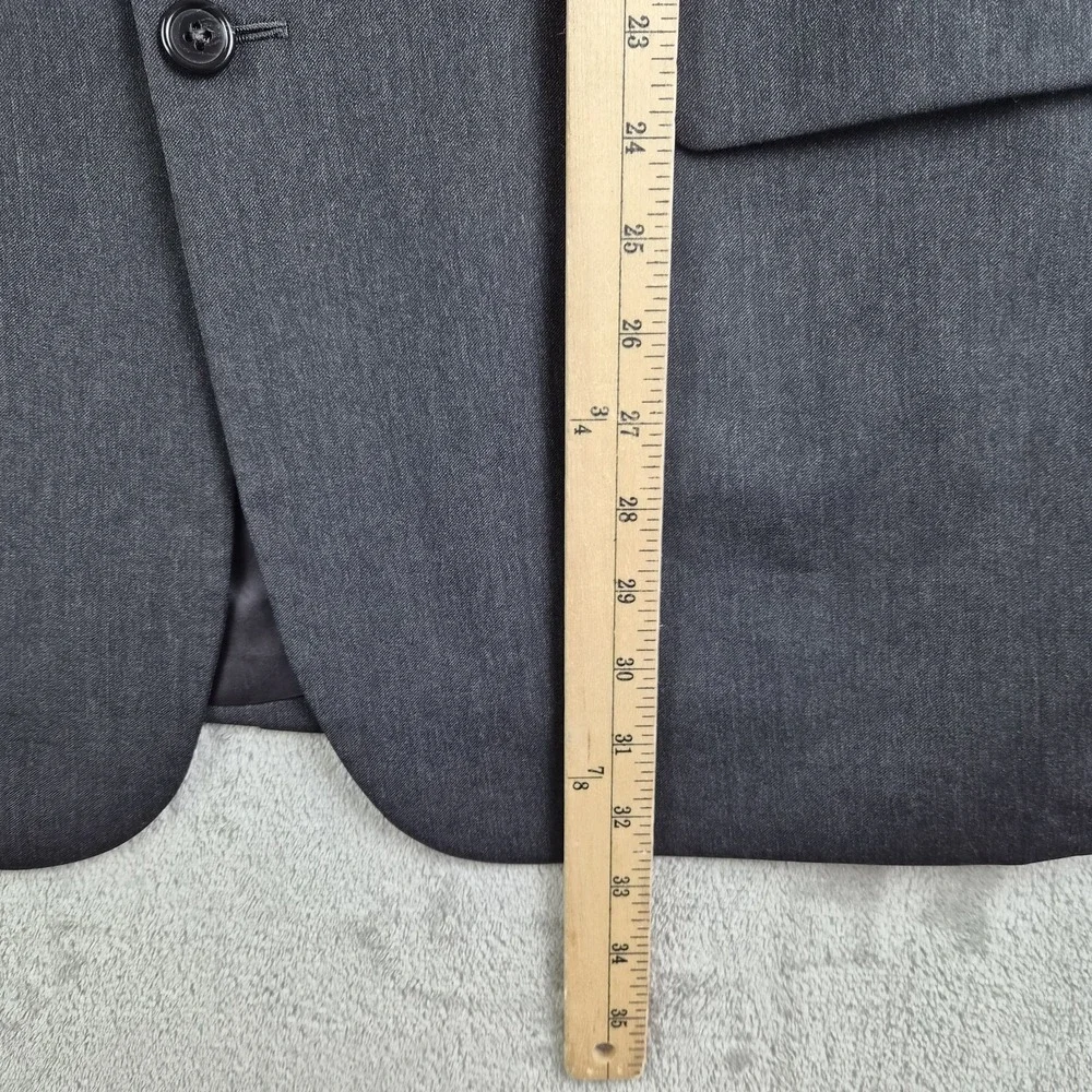 Jos A Bank Blazer Jacket Mens 44 Charcoal Gray Wool Gordon 2 Buttons Sport Coat
